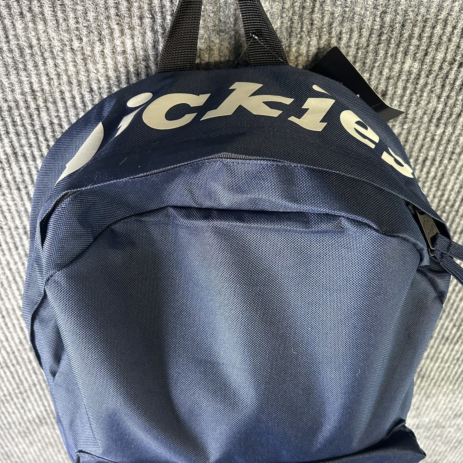 NEW Dickies Logo Backpack Blue Reflective Water Bottle Pocket