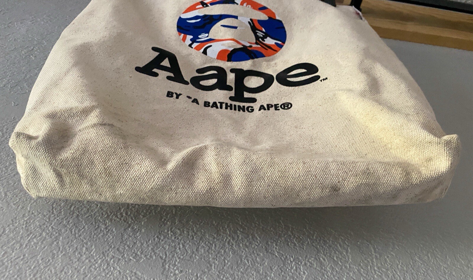 Aape A BATHING APE BAPE Canvas Tote Bag w/ Inside Pocket Gently Used, Tag & Bag