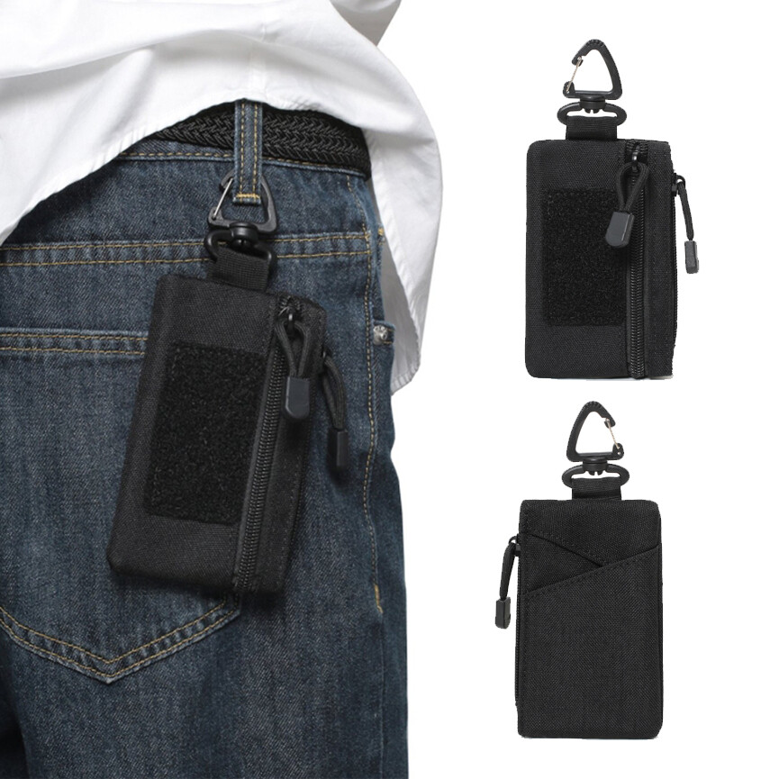Tactical Small EDC Key Case Wallet Waist Bag Belt Pouch Holder Purse Coin Pocket
