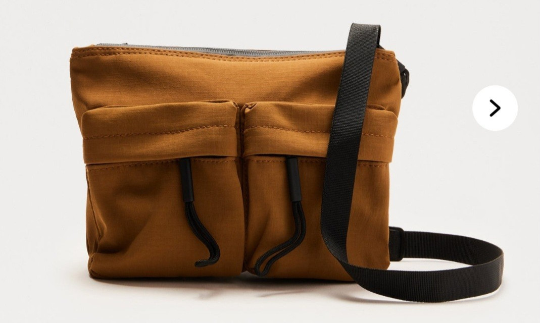 Men’s-Chest Bag-Burnt Orange-Polyester-NWT 10″ W 7″ H 2.5 Deep
