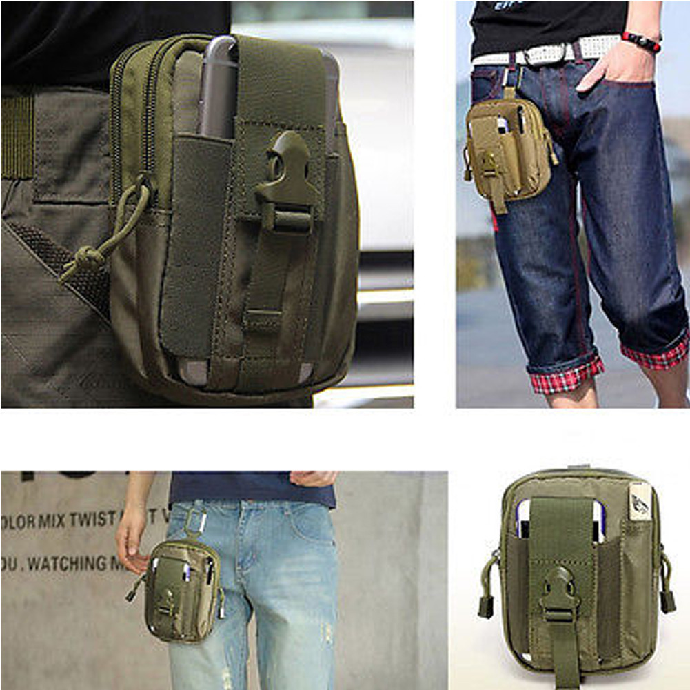 Tactical Molle Pouch Belt Waist Pack Bag Military Waist Fanny Pack Phone Pocket