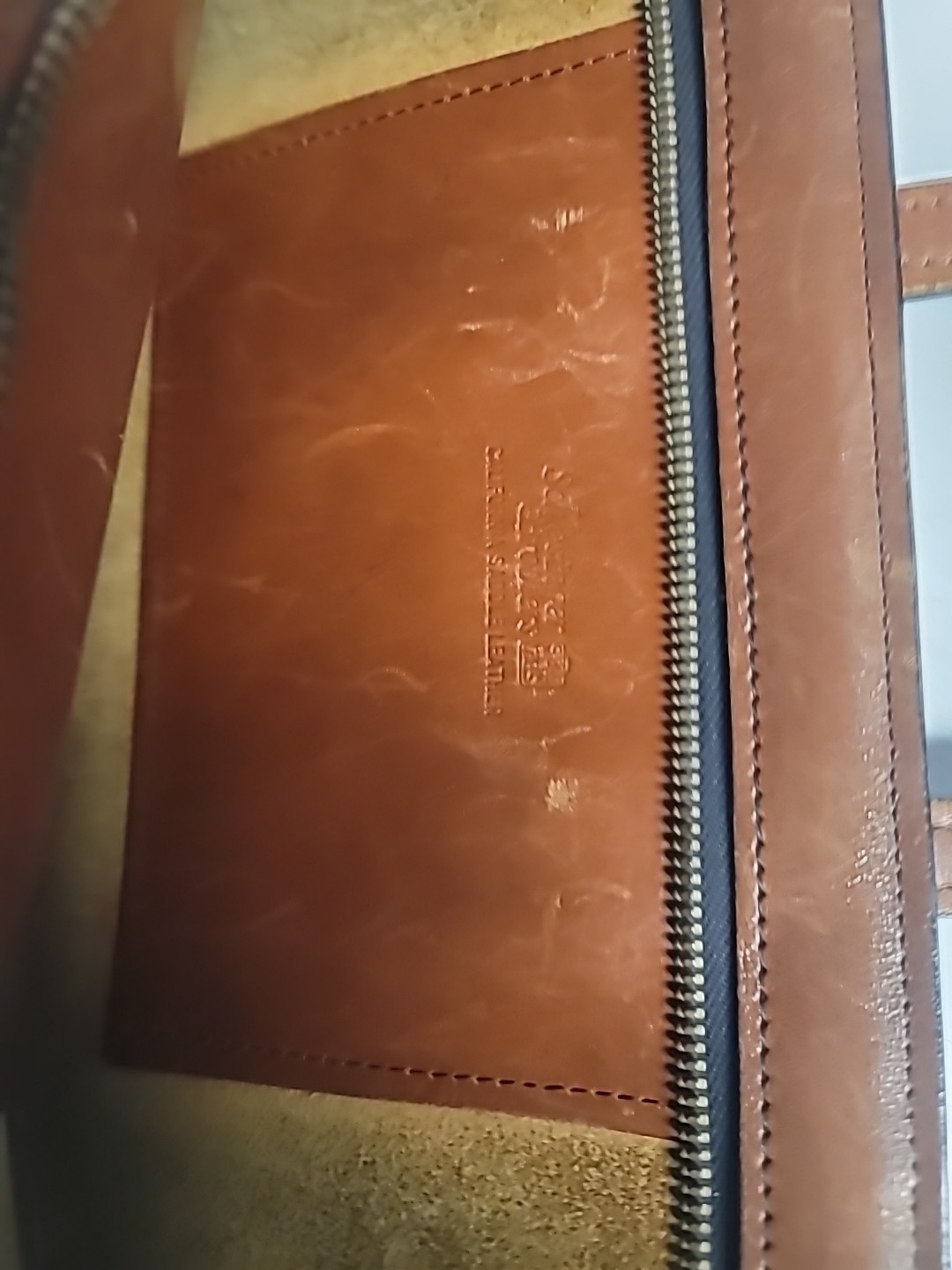 Vintage Schlesinger Brothers Brown Leather Briefcase / Portfolio 1970’s-80’s
