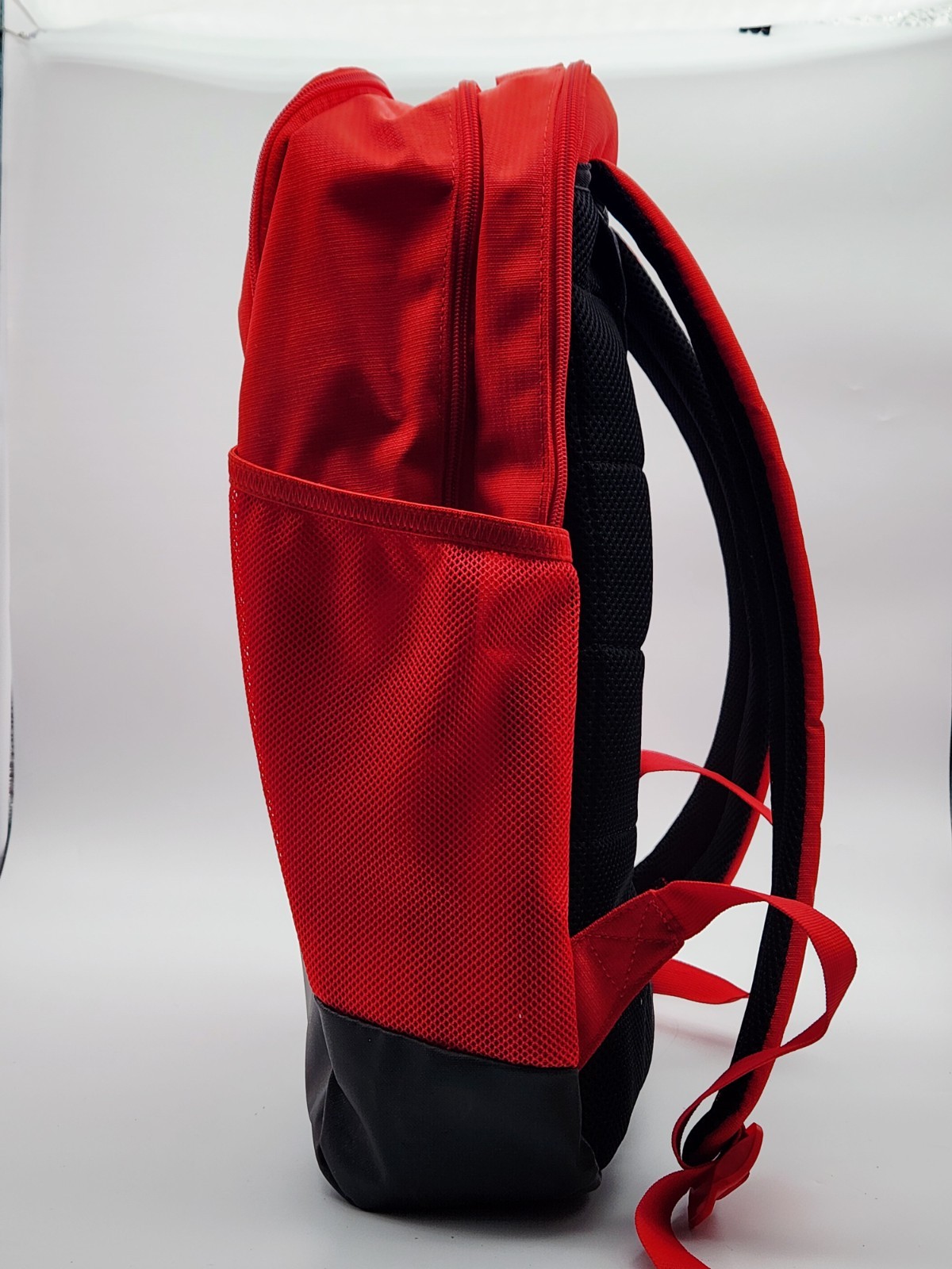 Nike Backpack Red Black Athletic School Gym Book Bag New With Tags