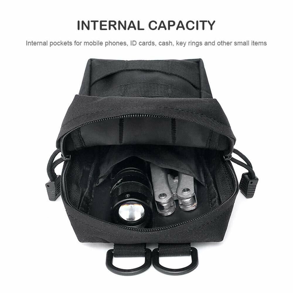 Tactical Molle Pouches Black Compact EDC Waist Bag Pack Gear Gadget Organizer US