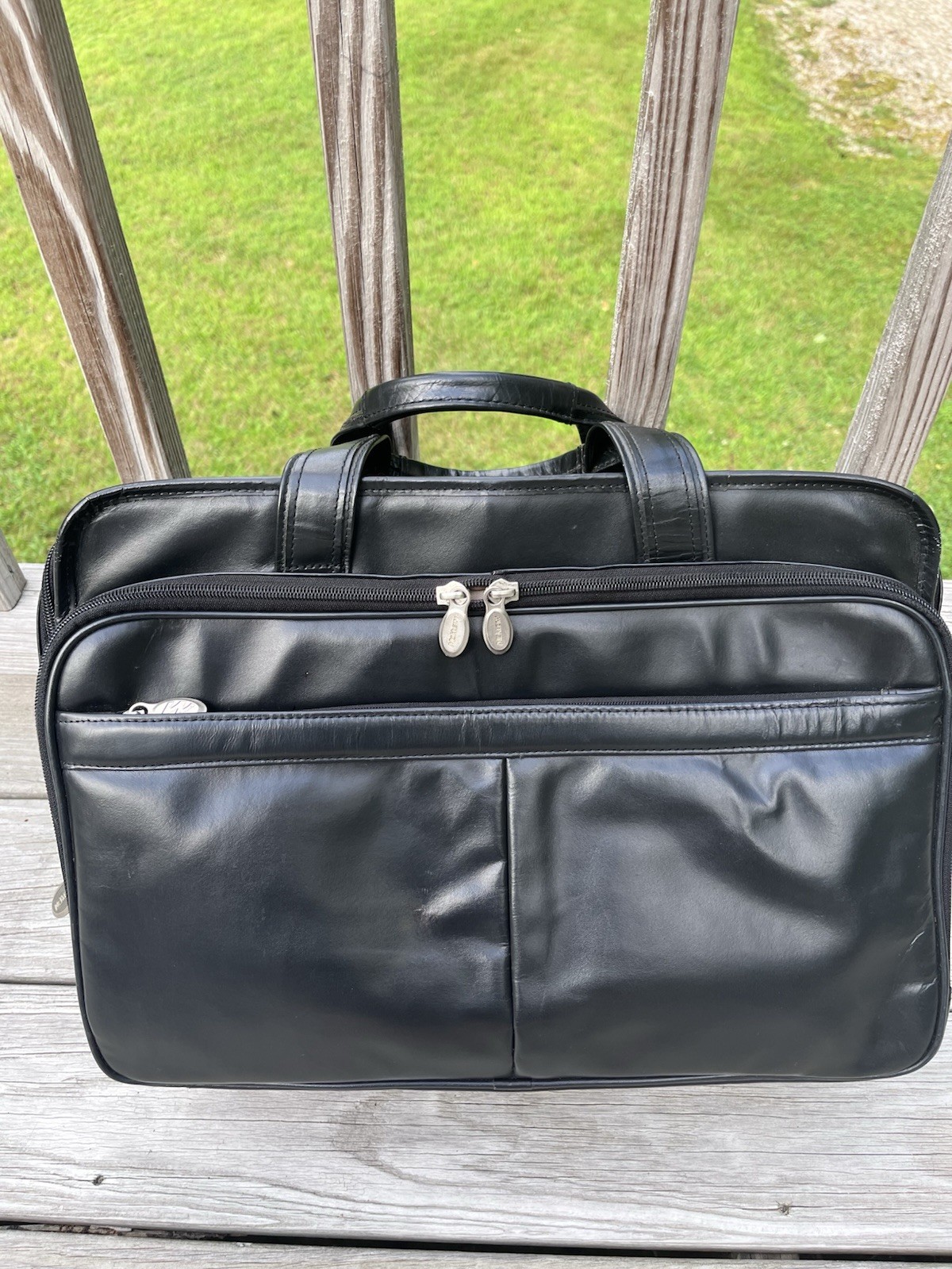 McKlein 17″ Leather Expandable Laptop Briefcase