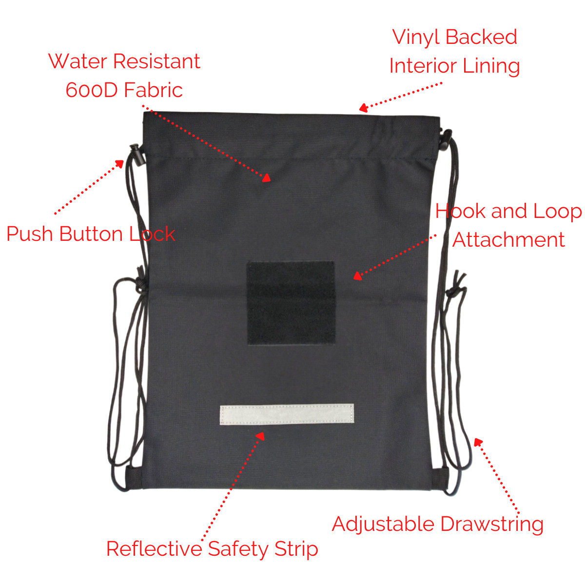 2pc Drawstring Bag Sling Backpack Heavy Duty School Day Reusable Bug Out Cinch