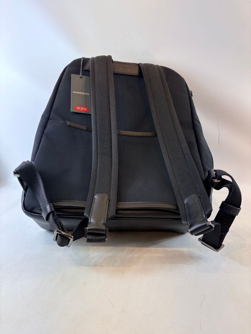 TUMI Harrison Bradner 16.5″ Laptop Backpack Black Nylon Leather NWT 6602011