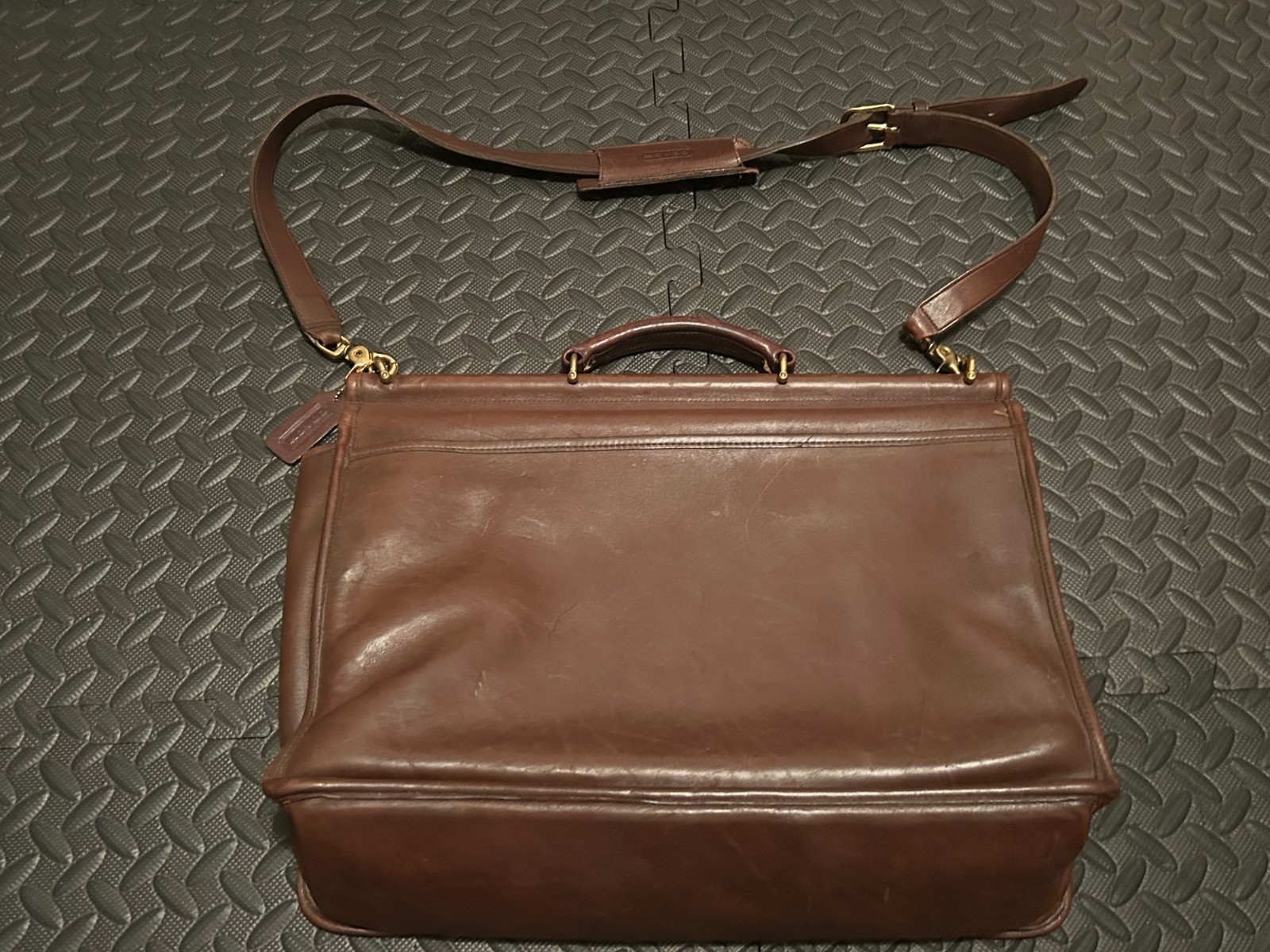 Vintage Coach Metropolitan 1995 Brown Leather Messenger Bag United States 5266