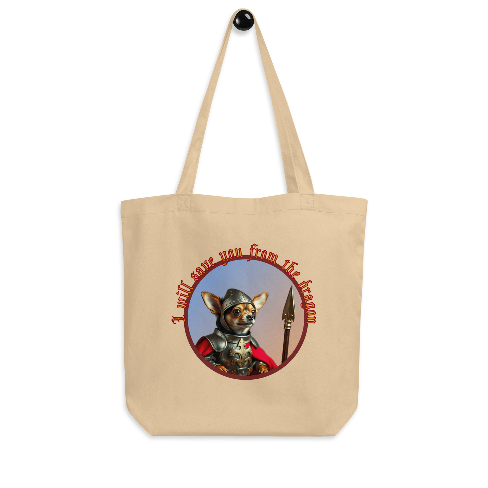 “Chihuahua Knight” Eco Tote Bag Cute Puppy Dog Pet Chivalry Fairytale