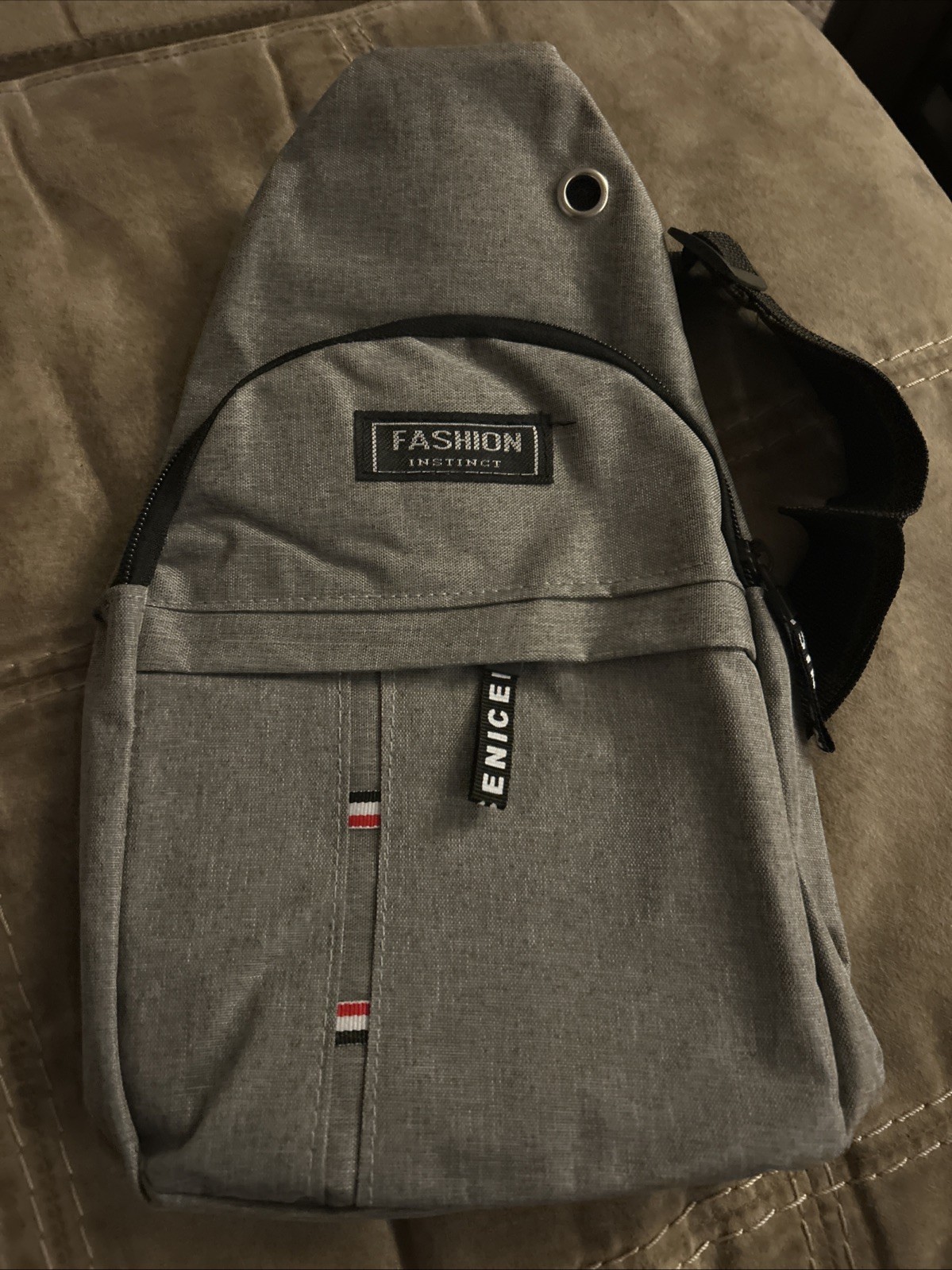 Oxford Cloth Grey Unisex Crossbody/Shoulder Bag Fashion Instinct