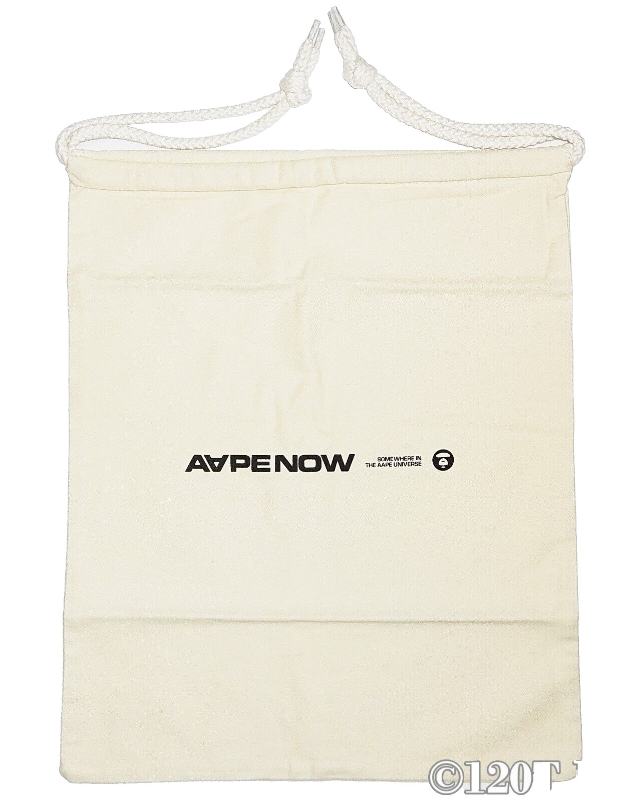 A Bathing Ape AAPE “Shoe Bag” Off White Size 17 x 13.5″ NEW