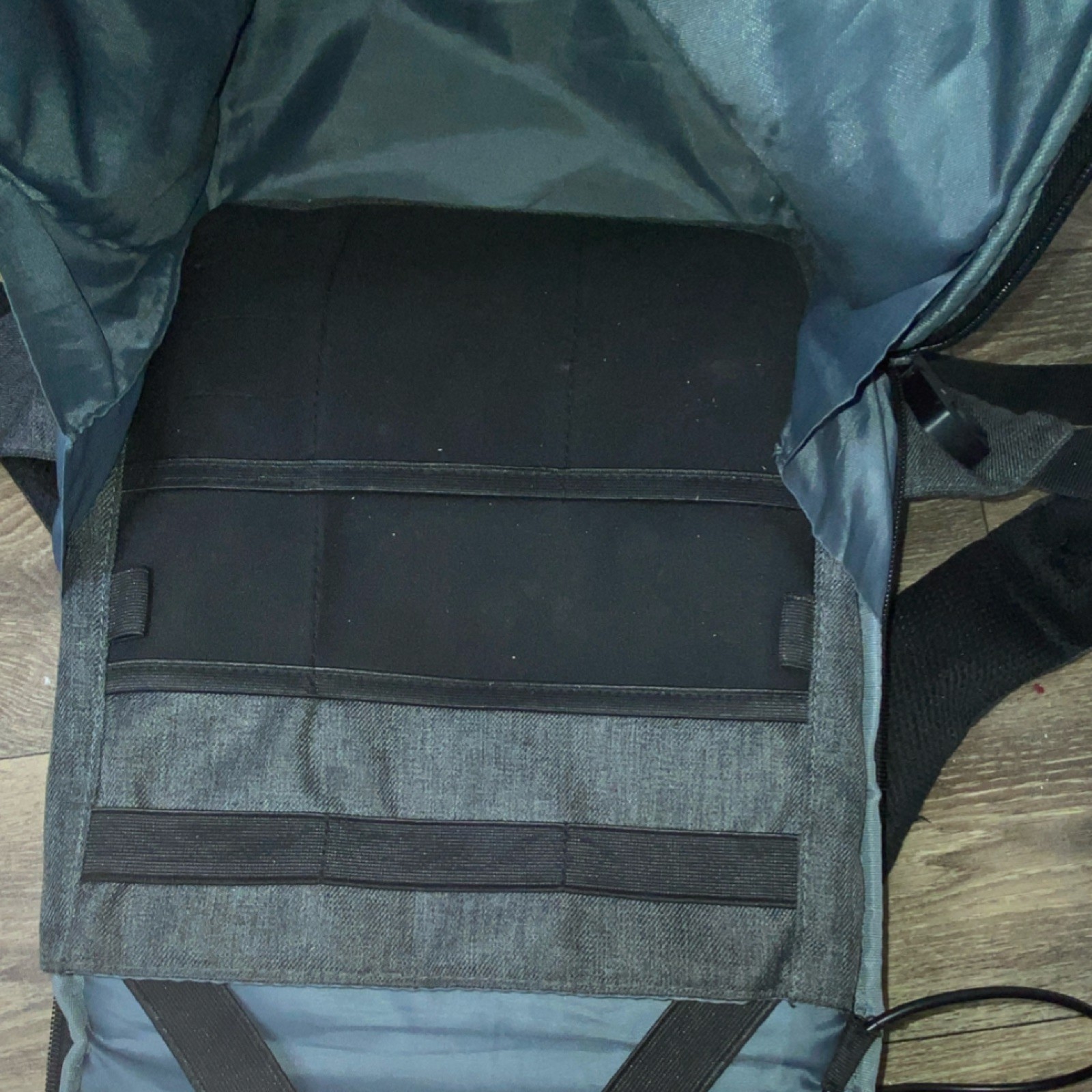 Aflac Gray/Black Laptop Backpack w/ TSA Lock, Sleeve, Pockets, Adjustable Straps