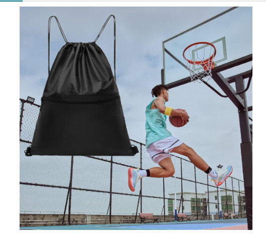 Drawstring Backpack Gym Bag – String Gym Bag for Men & Women, Lightweight Cinch