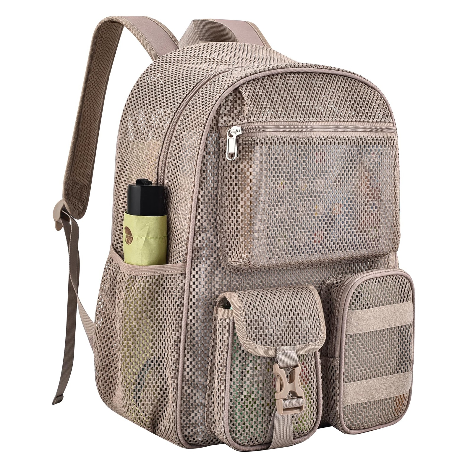Mesh Backpack for School,with Inner Laptop Compartment,Semi-transparent Bookb…