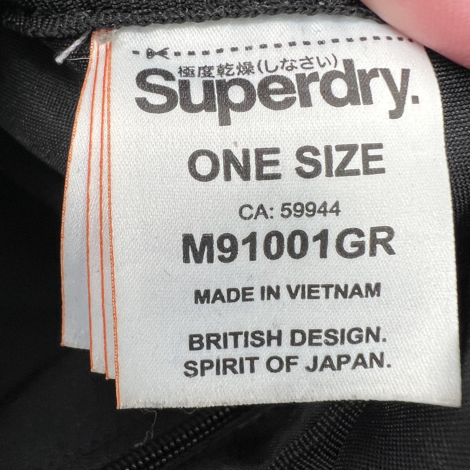 SUPERDRY International OS Black All Over Spellout Bum Belt Bag Fanny Pack Japan