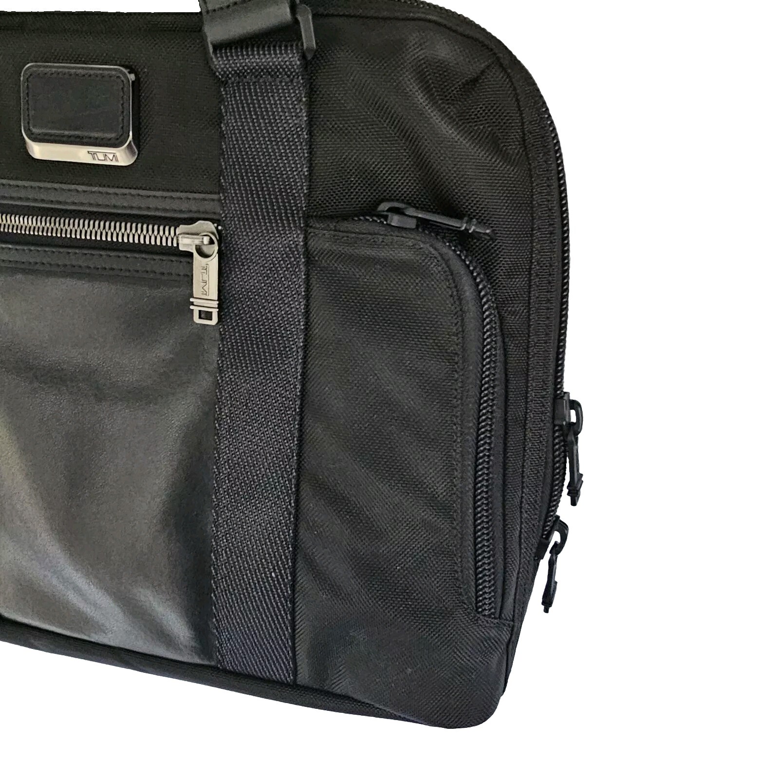 Tumi Alpha Bravo Ballistic Charleston Compact Briefcase Laptop Bag No Strap