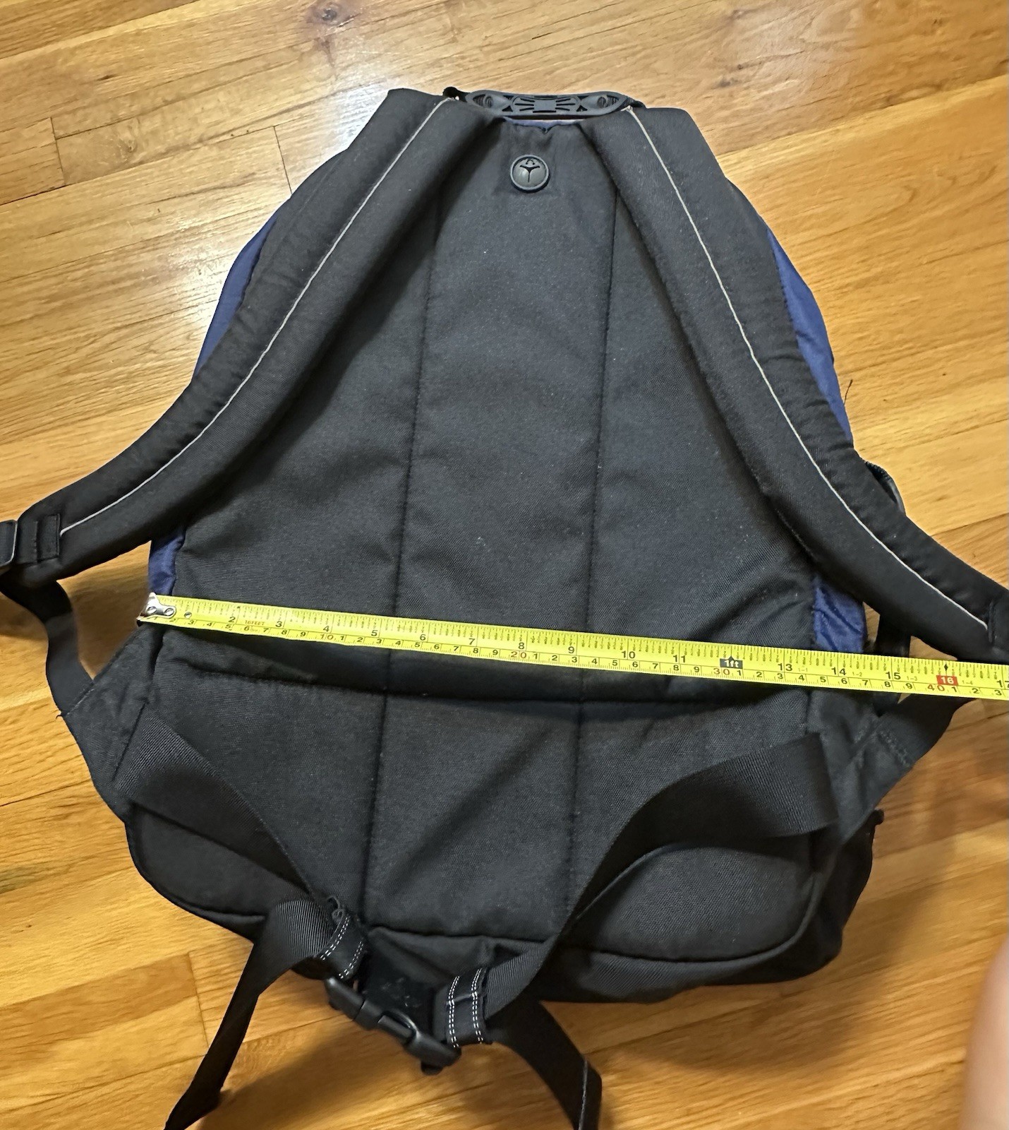 L.L. Bean Backpack Navy Gray School Travel Hiking Gym Shoe Compartment