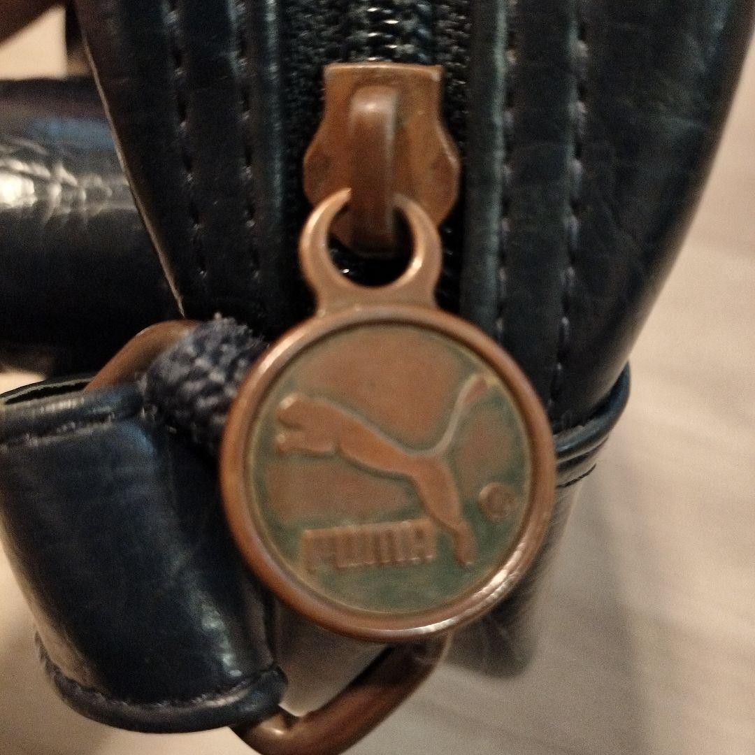 PUMA Shoulder Bag Y2K Retro Vintage Navy Faux Leather Japan Used