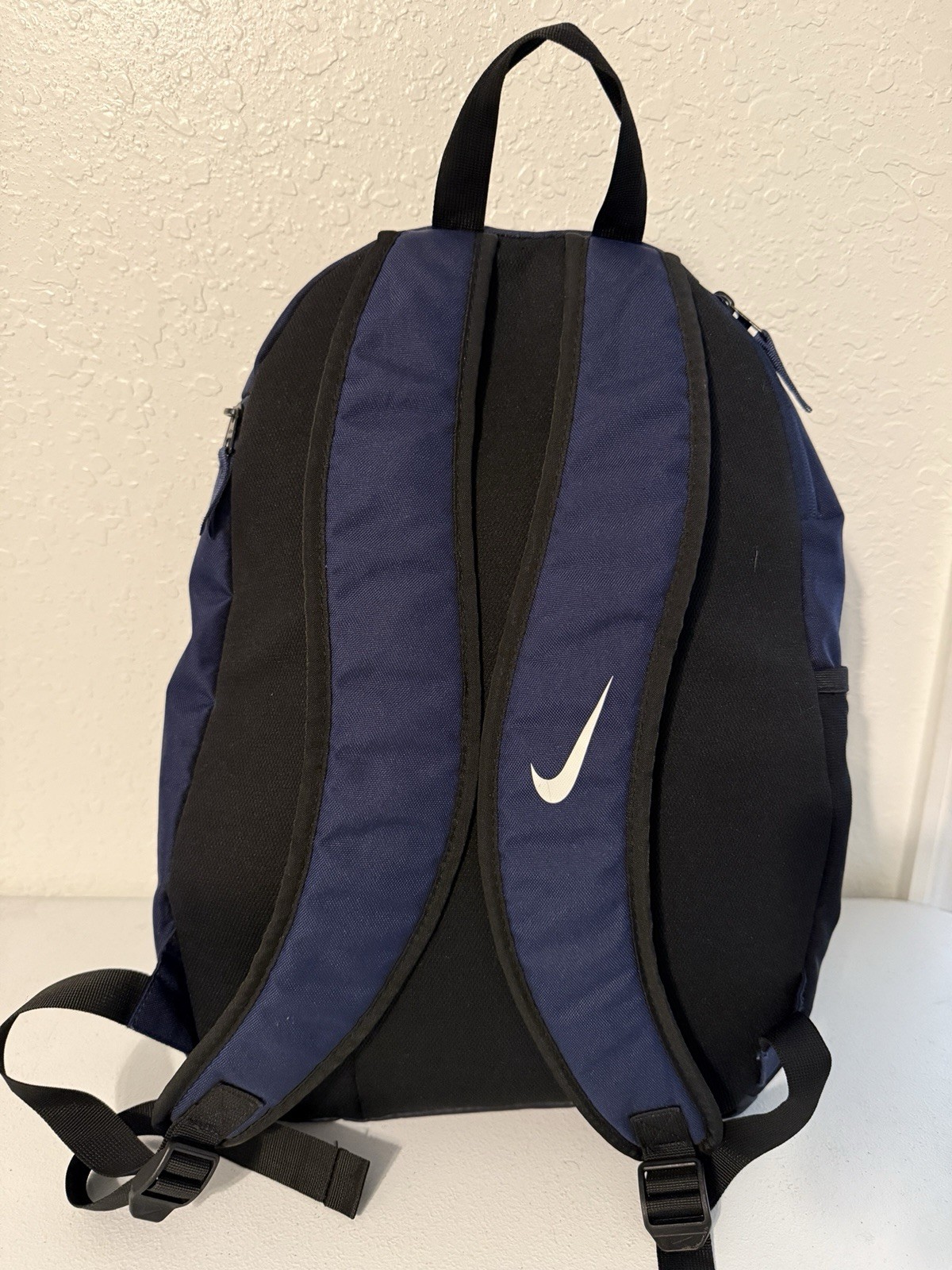 Nike Academy Team Excelsior Navy Blue Blk Backpack Sports Vented Bottle Pockets