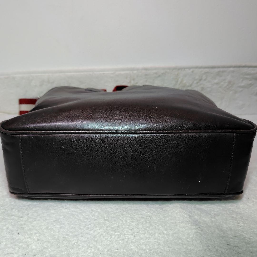 Authentic Bally Brown 2-Way Tote Bag Leather 34cm x 31cm x 9cmBally Leather To