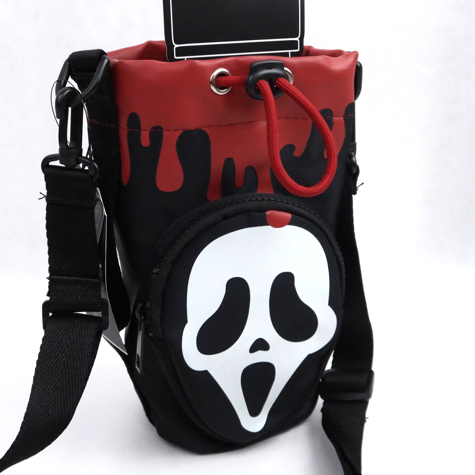 Scream Ghost Face Mask Water Bottle Sling Bag Glow in the Dark Pocket Blood