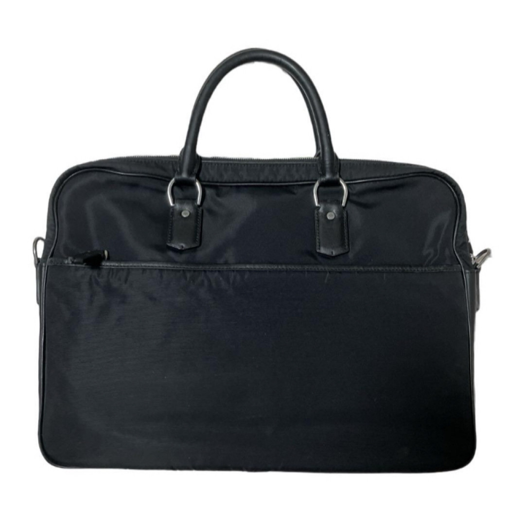 Dunhill Business bag A4 storage briefcase for men black leather nylon 28×40×7cm