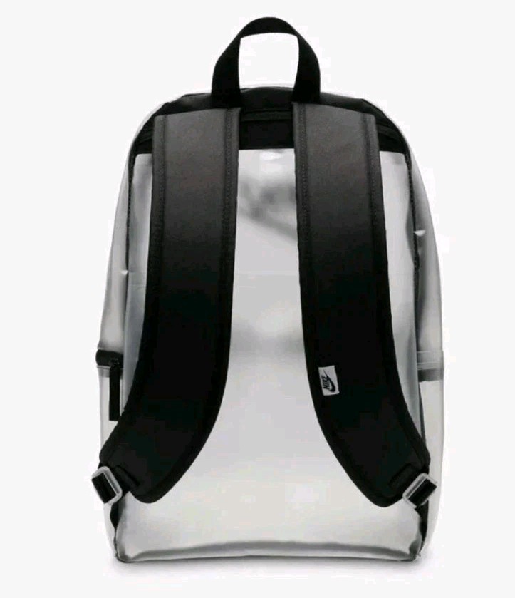 Nike Heritage Crystal Backpack Clear Black 25L Capacity One Size