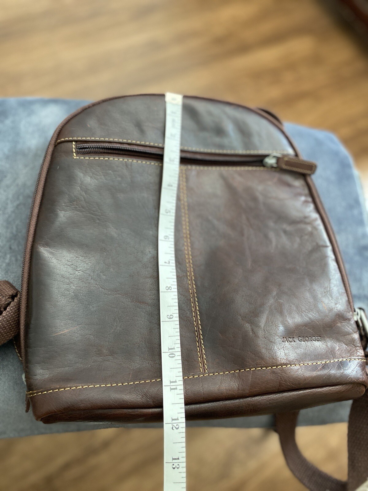 Jack Georges Voyager Brown Leather Backpack