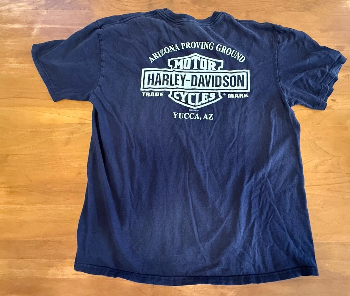 Harley Davidson Motorcycle 2014 Yucca Arizona Chest Pocket Shirt Men’s XL