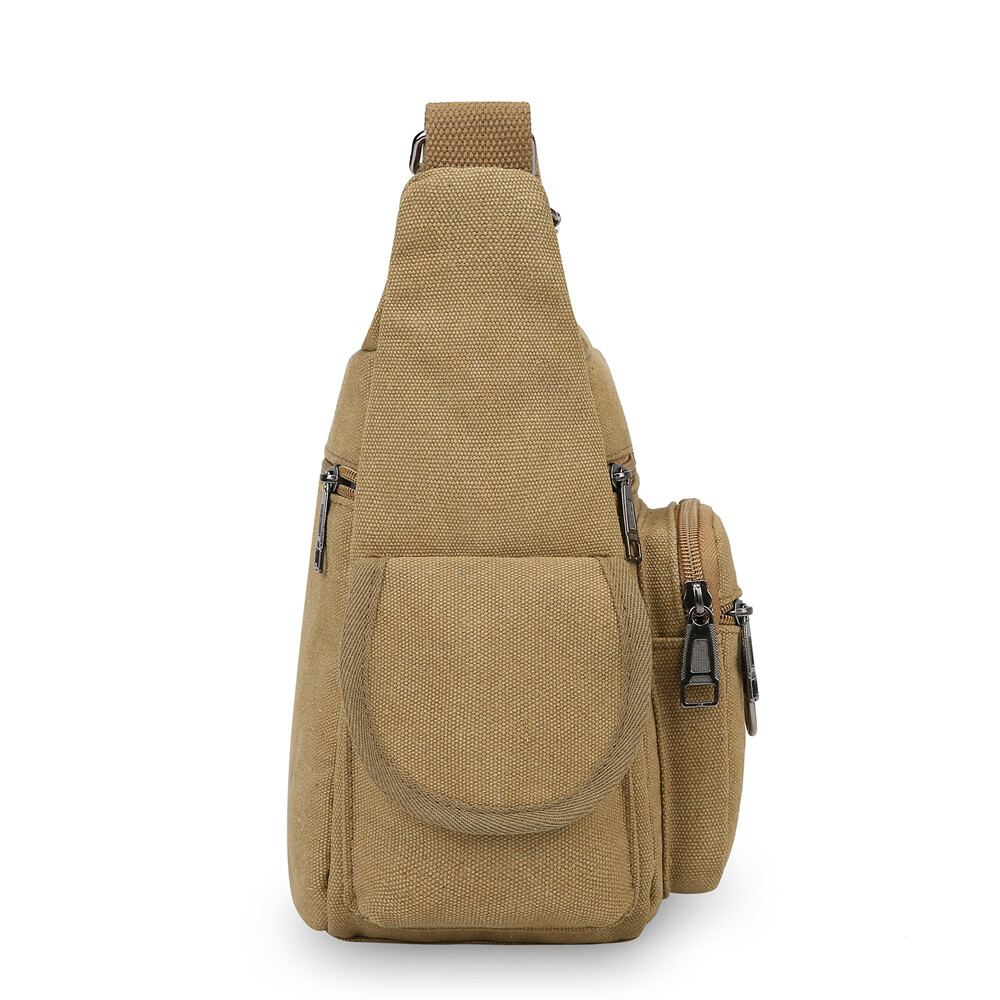 Men’s Canvas Cross Body Bag Messenger Shoulder Book Bags School Satchel Vintage