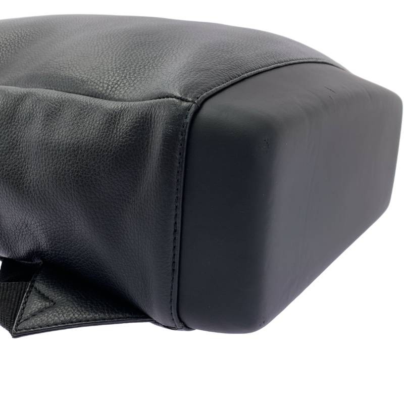 MOLESKINE Leather Square Backpack Black Men’s Used 39cm High