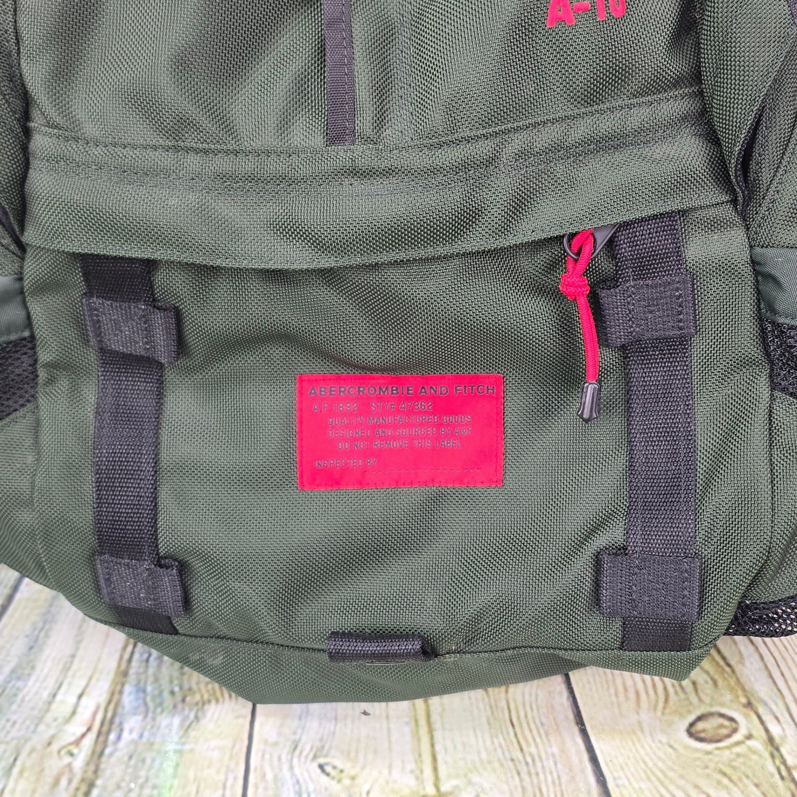 Abercrombie & Fitch A-10 Backpack Green Tactical Utility Nylon Gorpcore Hiking