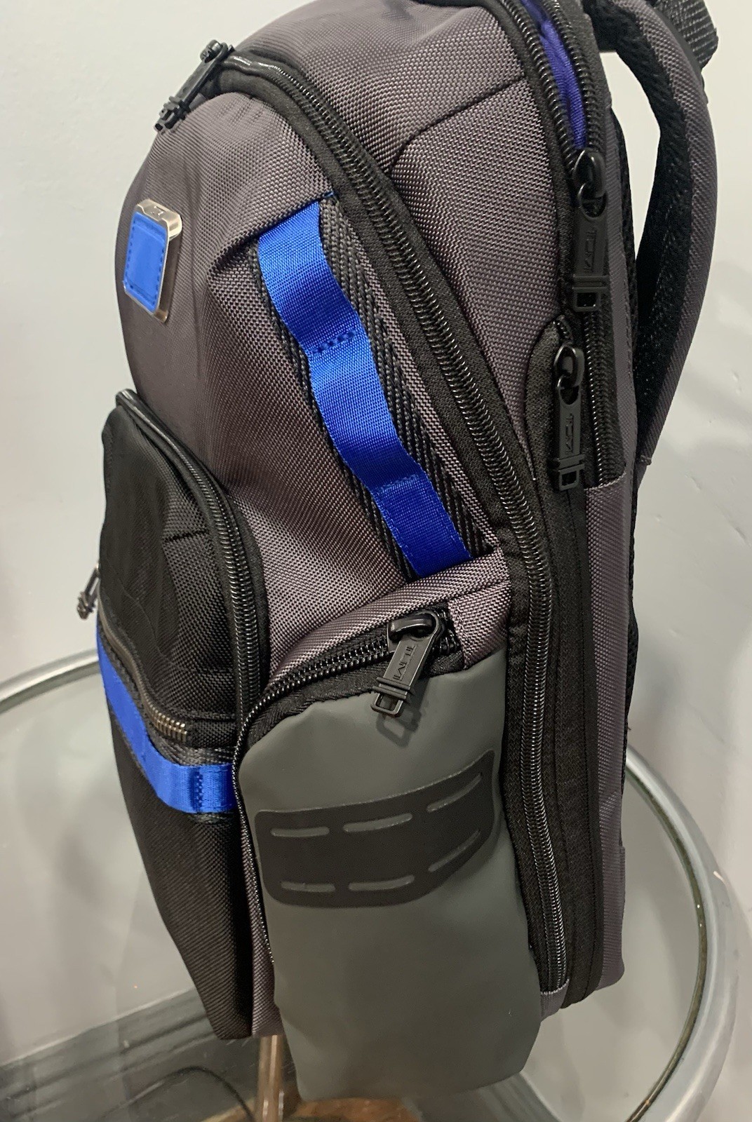 New Tumi Alpha Bravo Navigation Backpack Gray Blue 232793 $595