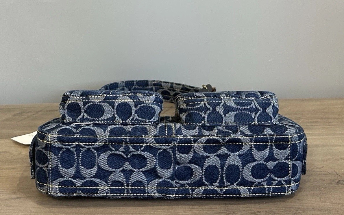 COACH Cargo Shoulder Bag In Upcrafted Signature Denim CCX90 NWT