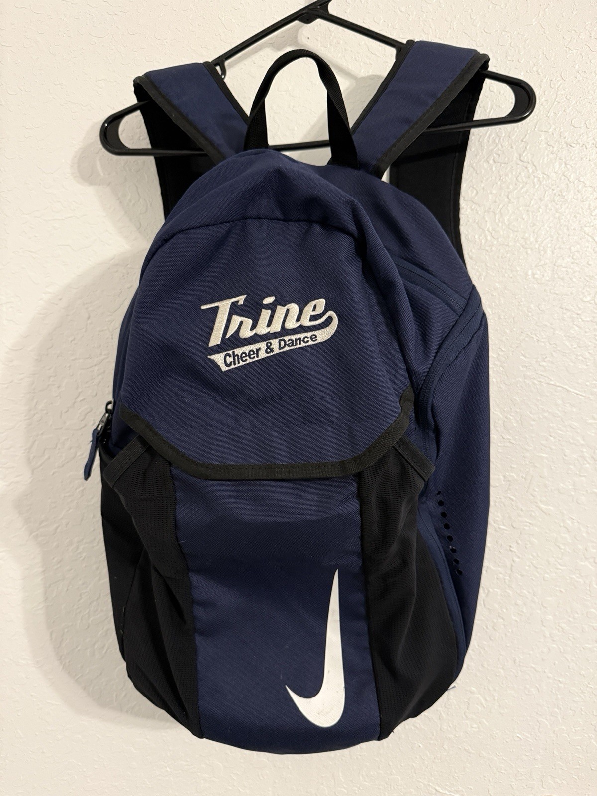 Nike Academy Team Excelsior Navy Blue Blk Backpack Sports Vented Bottle Pockets