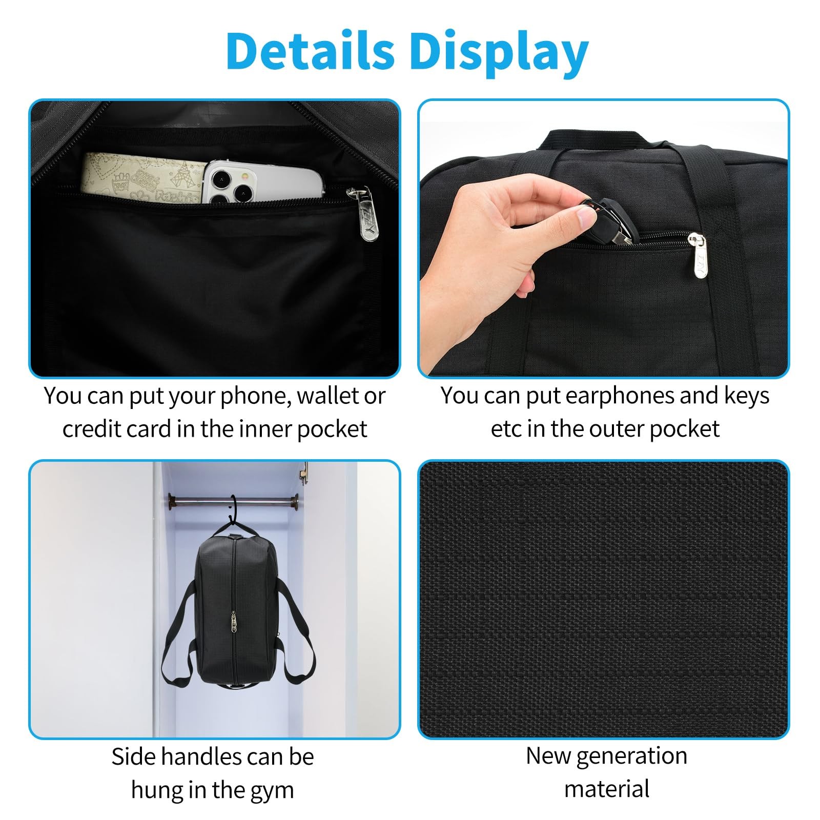 Small Gym Bag 14 inch lightweight Carry On Mini Duffel Bag for Travel Sport -…