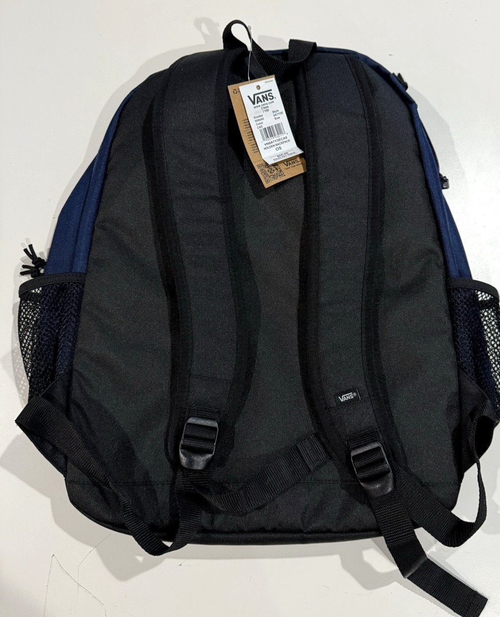 Vans Holden Adjustable Padded Backpack Rucksack Bag Blue New