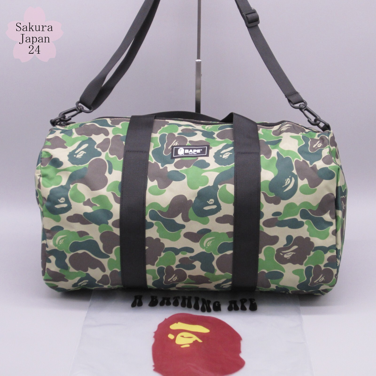 10 Set BAPE A Bathing Ape Duffle Bag Camo Green 2020 Spring Magazine Free Gift