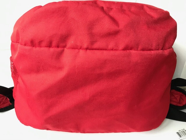 Adidas Backpack w Laptop Sleeve Red & Gray 100% Polyester 3 Outer Zipper Pockets