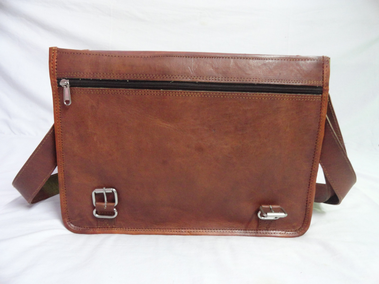 14 In Leather Messenger Bag Office Satchel Laptop Briefcase School Crossbody Bag