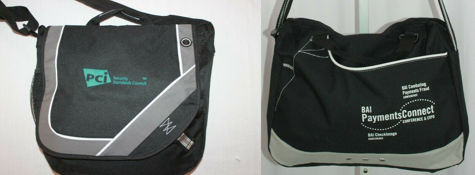 Two Leeds Messenger Bags PCI Security & BAI Payments Connect