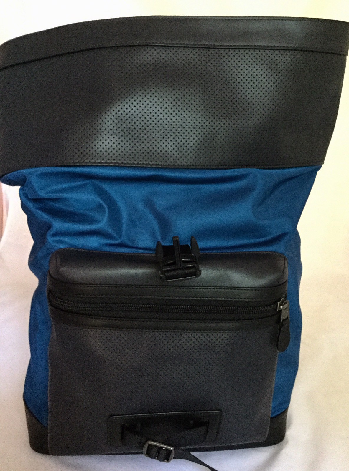 COACH F56662 Explorer Back Pack Perforated Mixed Materials Midnight/Denim NWT