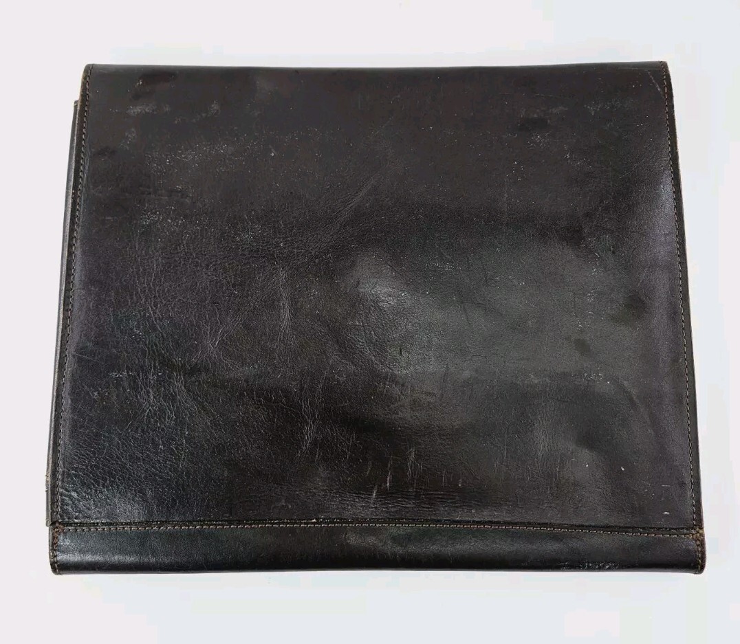 Wilsons Pelle Studio Brown Genuine Leather Portfolio Briefcase Business Bag