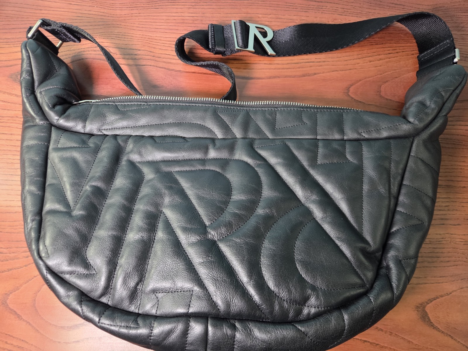 Represent Clo Genuine Leather Logo Padded Quilted Sling Bag Men’s/Unisex