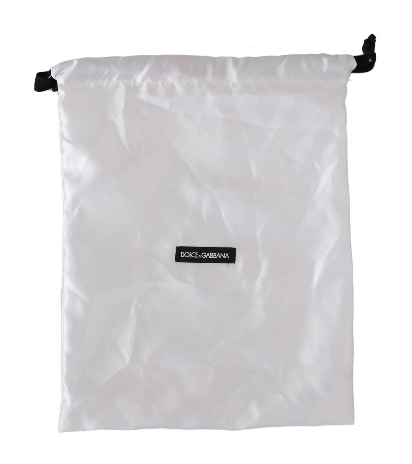 DOLCE & GABBANA Dustbag Cover Bag Cotton White Drawstring Shoebag 37cm x 30cm