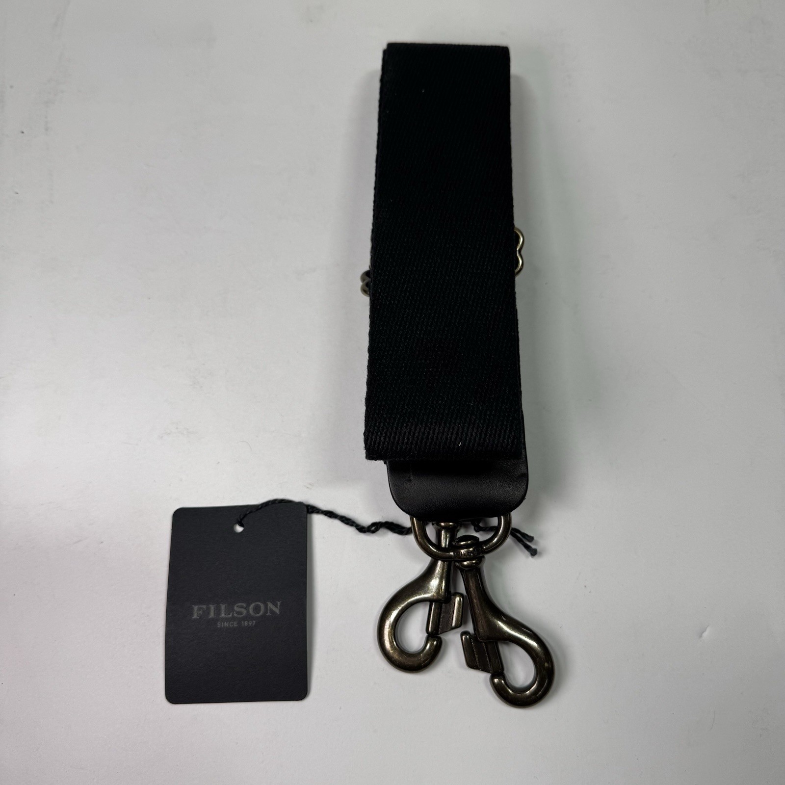 Filson 24 / 48 Hour Webbing Strap 20166784 MADE IN USA Shoulder Black Brass CC