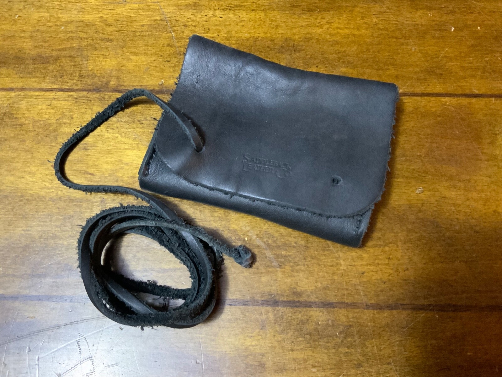 Saddleback Leather Small Black Pouch Cable Bag