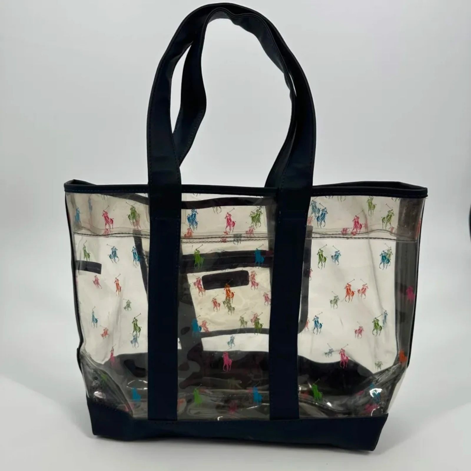 Polo Ralph Lauren Clear Vinyl All Over Print Tote Bag