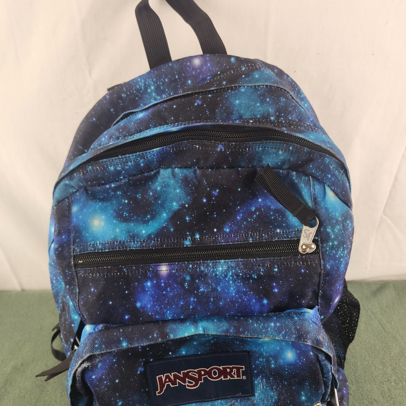 JanSport XL Big Student Laptop Backpack Cosmic Galaxy Blue Cyberspace Dimensions