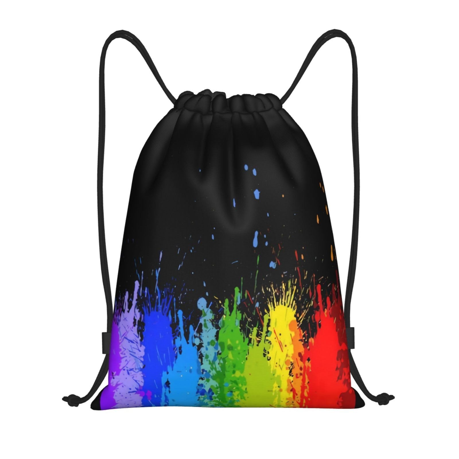 Rainbow Pride LGBT Drawstring Backpack Bag Sport Gym Dance Beach Travel Sackp…